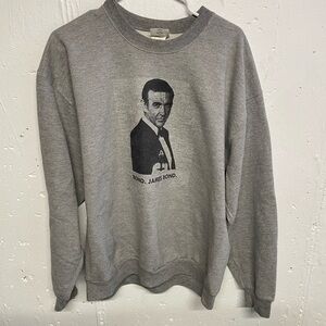 James Bond Gray Graphic Sweater